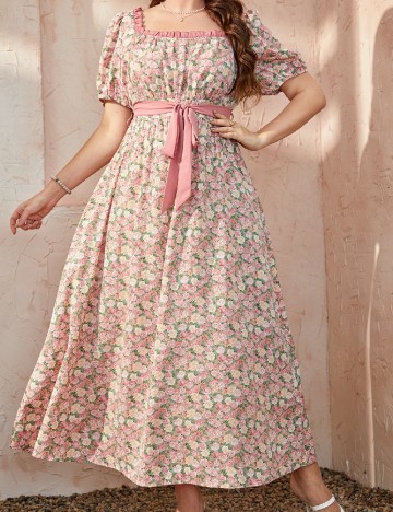 Rochie lunga SHEIN CURVE, floral print