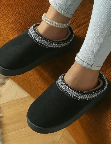 Papuci de Casa SHEIN, negru Negru