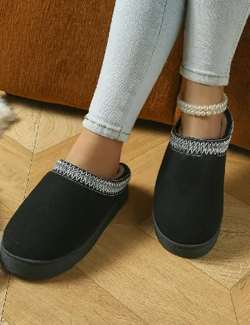 Papuci de Casa SHEIN, negru Negru