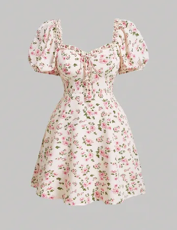 Rochie scurta SHEIN CURVE, floral print Floral print