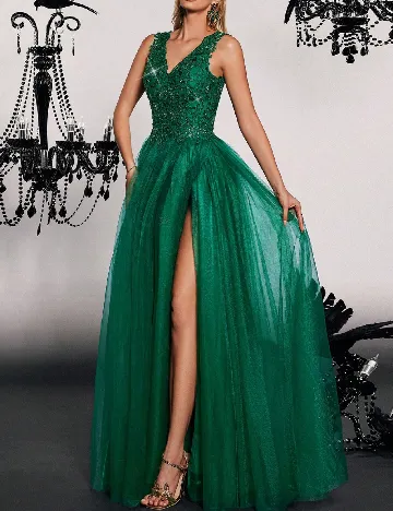 Rochie lunga SHEIN, verde Verde