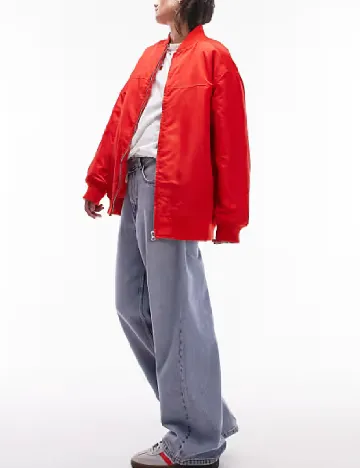 Geaca Oversize Top Shop, rosu Rosu