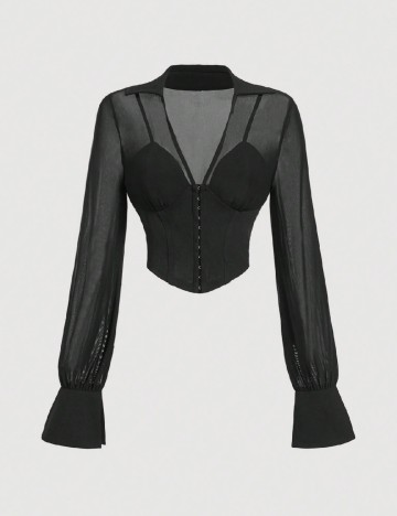 Top SHEIN, negru