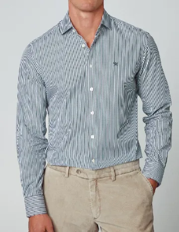 Camasa HACKETT, alb/verde Verde