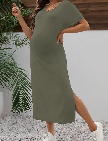 Rochie medie SHEIN Maternity, verde Verde