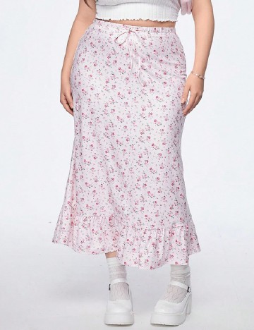 Fusta SHEIN CURVE, floral
