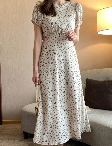 Rochie lunga Dazy, floral Floral print