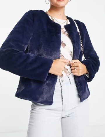 Jacheta Unreal Fur, bleumarin