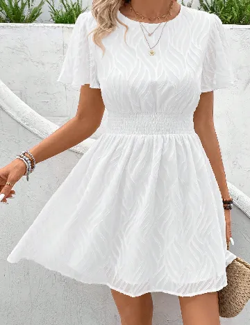 Rochie scurta SHEIN, alb Alb