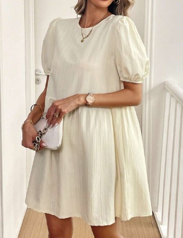 Rochie scurta SHEIN, crem