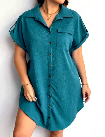 Rochie scurta SHEIN CURVE, albastru Albastru