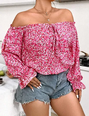 Bluza SHEIN CURVE, roz Roz