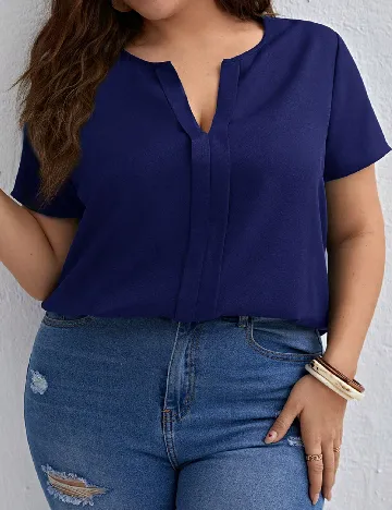 Bluza SHEIN CURVE, albastru Albastru