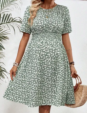 Rochie scurta SHEIN Maternity, verde Verde