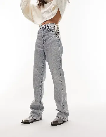 Blugi Top Shop, bleu Albastru