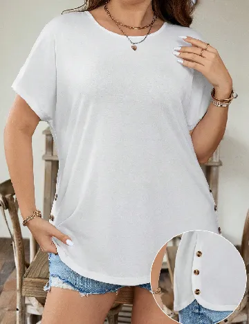 Tricou SHEIN CURVE, alb Alb