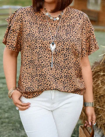 Bluza SHEIN CURVE, maro Maro