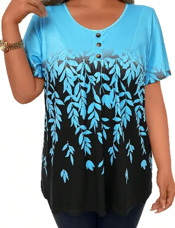 Bluza SHEIN CURVE, albastru/negru Albastru