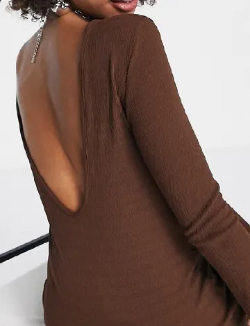 Rochie medie Envii, maro Maro