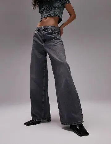 Blugi Top Shop, gri Gri