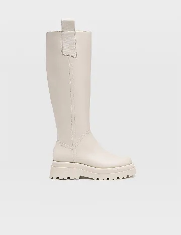 Cizme Stradivarius, crem Crem