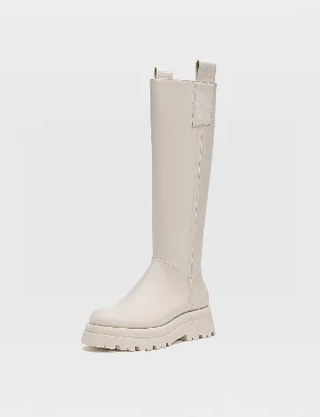 Cizme Stradivarius, crem Crem