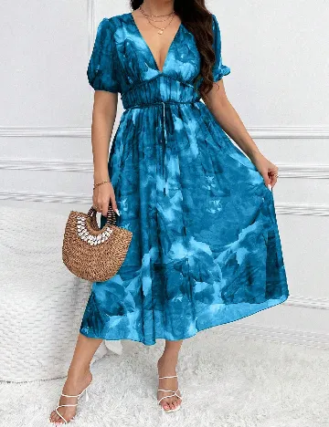 Rochie medie SHEIN CURVE, albastru Albastru