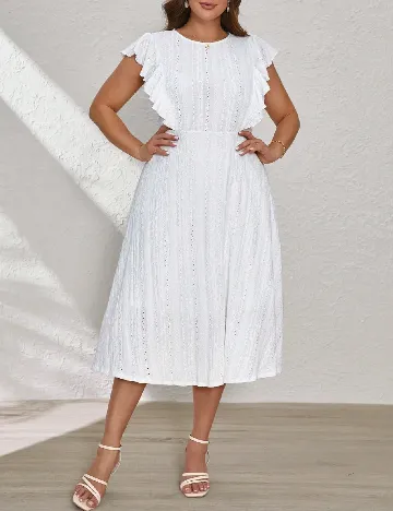 Rochie medie SHEIN CURVE, alb Alb