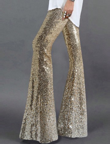Pantaloni SHEIN, auriu