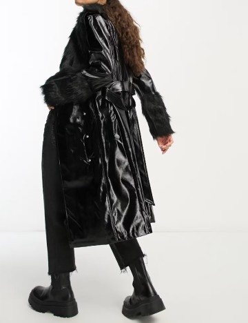 Trench Violet Romance, negru
