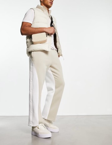 Pantaloni Asos Plus Size Men, alb/crem