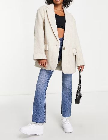 Palton oversize ASOS, crem
