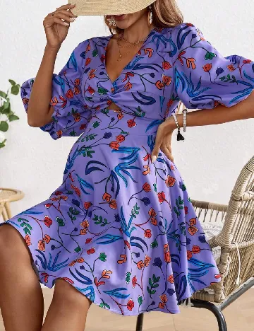 Rochie scurta SHEIN Maternity, mov Mov