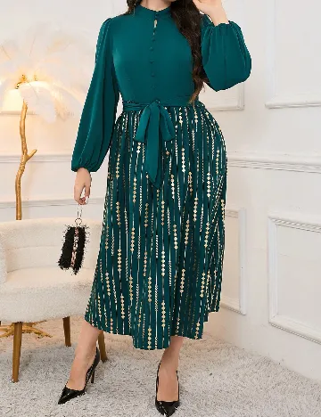 Rochie lunga SHEIN CURVE, verde Verde