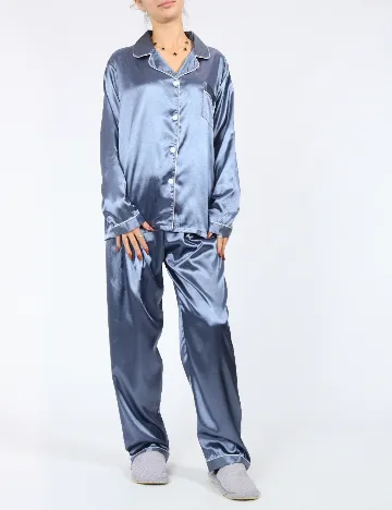 Pijama SHEIN, albastru Albastru