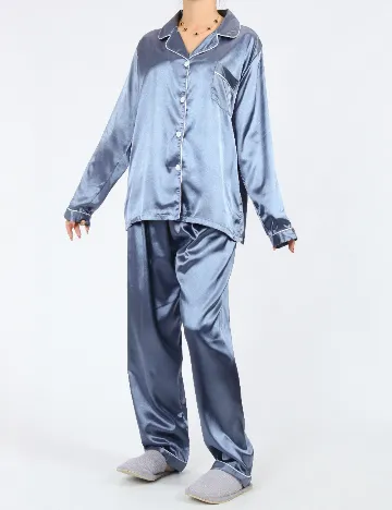 Pijama SHEIN, albastru Albastru
