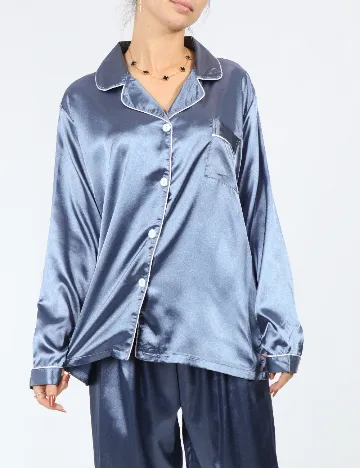 Pijama SHEIN, albastru Albastru