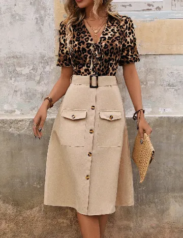 Rochie medie SHEIN, maro Maro