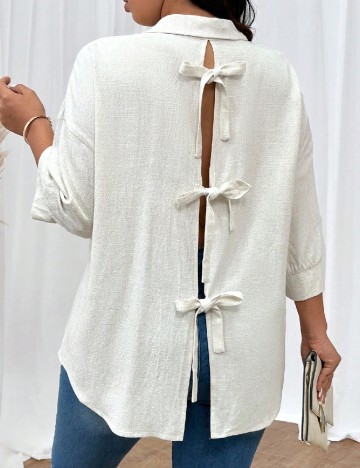 Bluza SHEIN CURVE, ecru