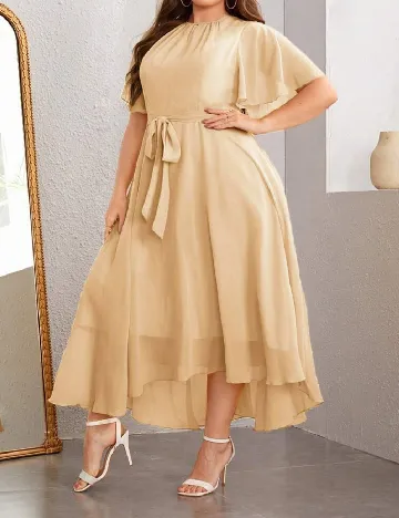 Rochie lunga SHEIN CURVE, crem Crem
