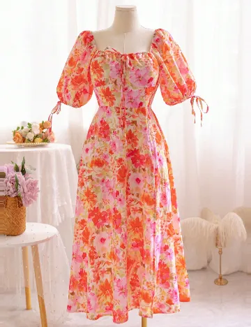 Rochie medie SHEIN CURVE, floral print Floral print