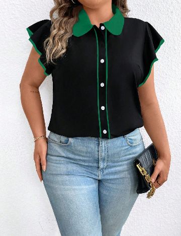 Camasa SHEIN CURVE, negru