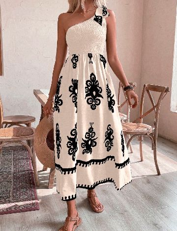 Rochie lunga SHEIN, crem