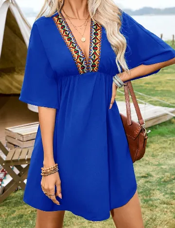Rochie scurta SHEIN, albastru Albastru