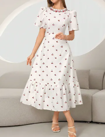 Rochie medie SHEIN, alb Alb