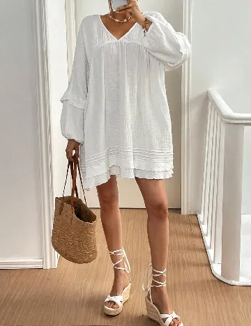 Rochie scurta SHEIN, alb Alb