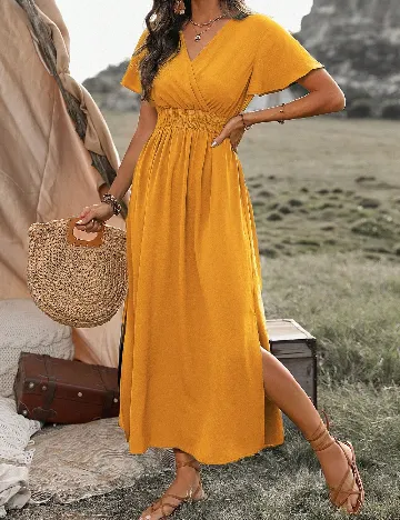 Rochie lunga SHEIN, galben Galben