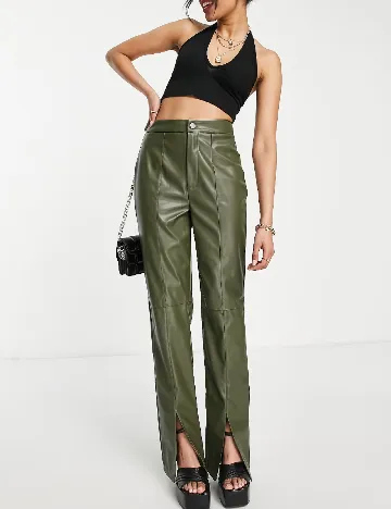 Pantaloni Missguided, verde Verde