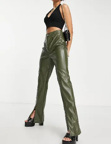 Pantaloni Missguided, verde Verde