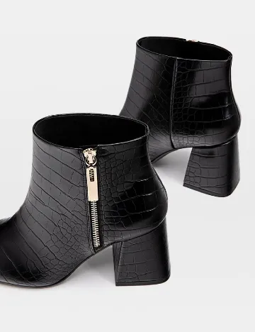 Botine Stradivarius, negru Negru
